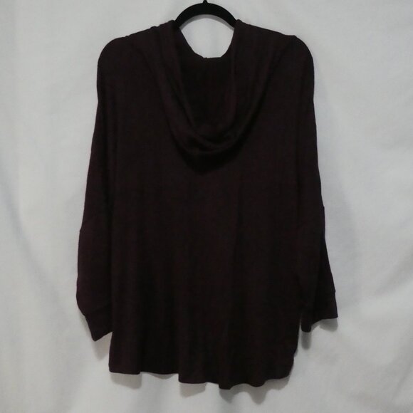 GEORGE | 1X | Stylish Burgundy Knit Lightweight Hoodie - Picture 3 of 15